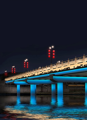 Projeto de iluminação noturna da cidade de Heqiao