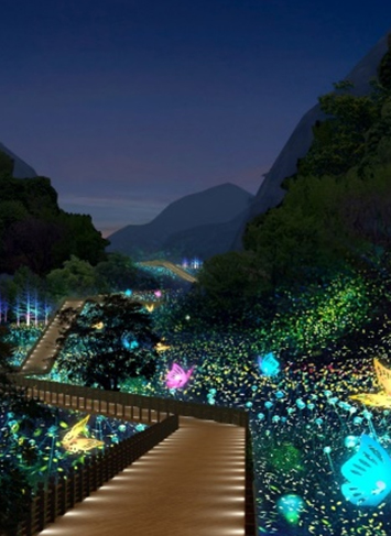 Projeto de iluminação do Resort de Alívio da Pobreza e Turismo de Montanha Langdai no Distrito Especial de Liuzhi